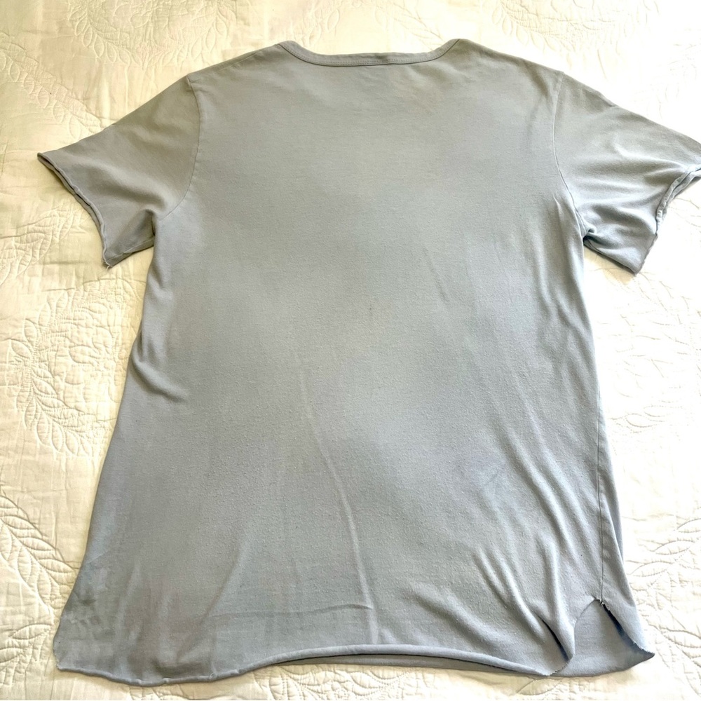 CREW-NECK BOY SOCCER PLAYER  GRAPHIC TEE EDGE LIGHT BLUE T-SHIRT IN SOFT COTTON - Picture 3 of 9